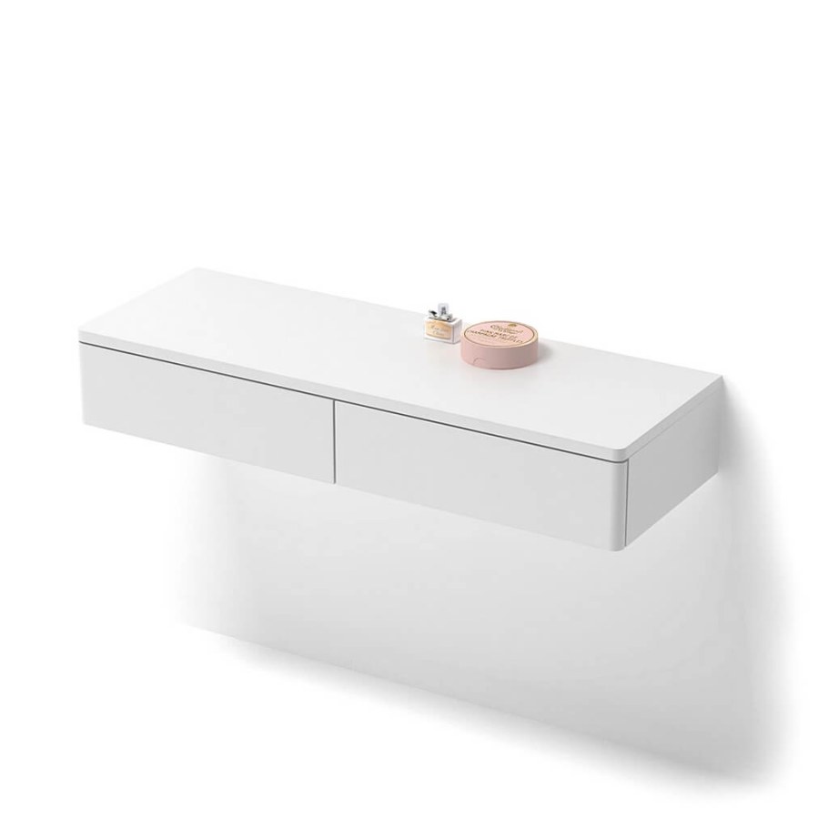 Подвесной туалетный столик белый