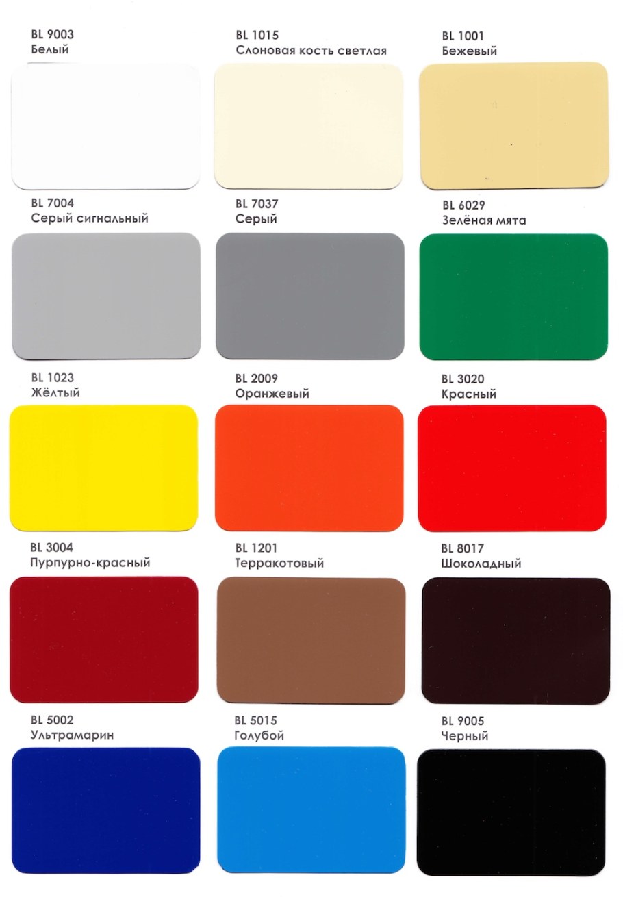 Билдекс композитные панели цвета