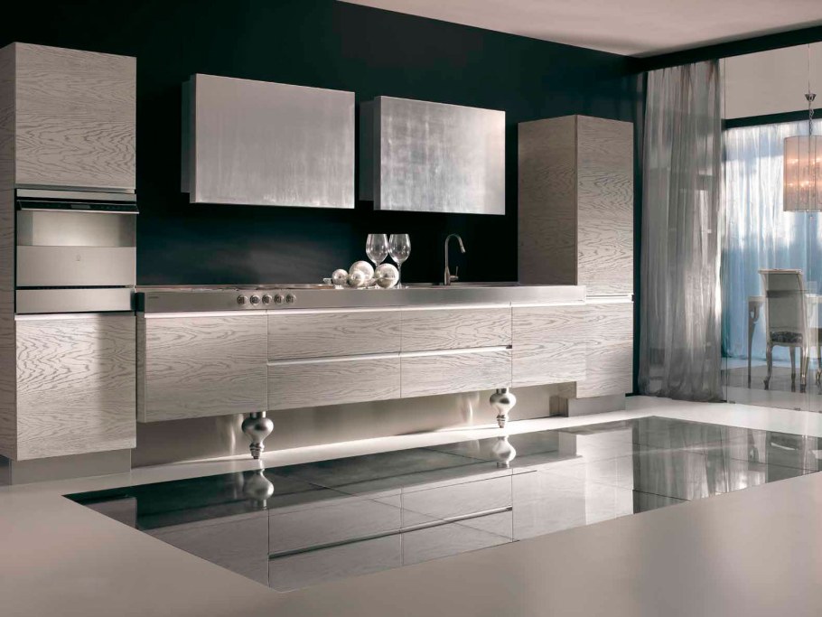 Итальянские кухни Модерн со встроенной техникой