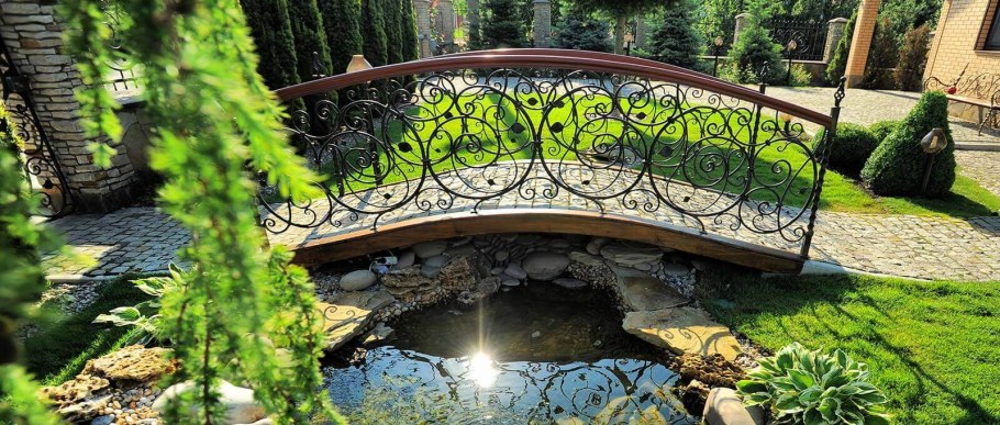 Прудик в саду ландшафт