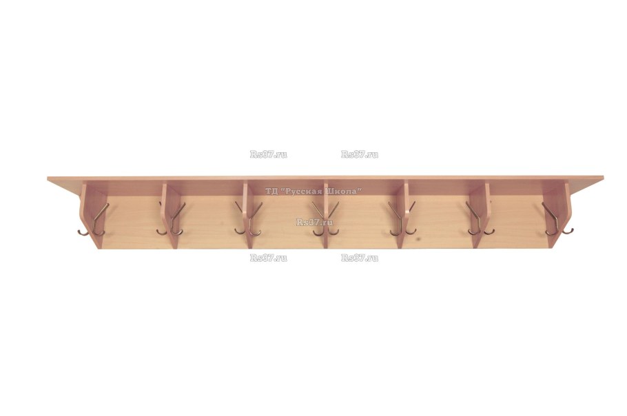 Вешалка настенная с полкой "комфорт 9" серый внк93