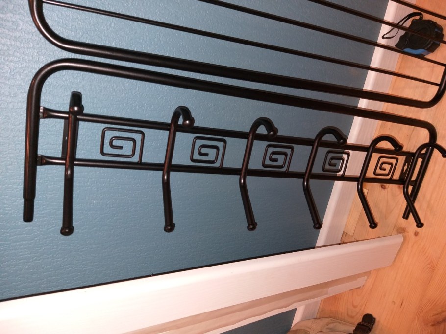 Вешалка с полкой Nika 11 крючков черный