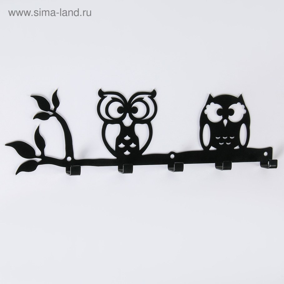 Крючок настенный металлический черный