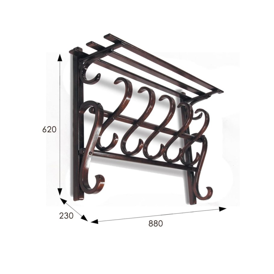 Вешалка настенная в 7н махагон