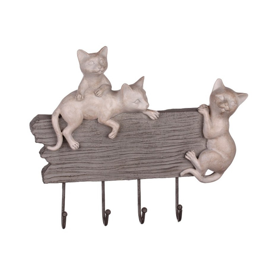 Вешалка настенная котики
