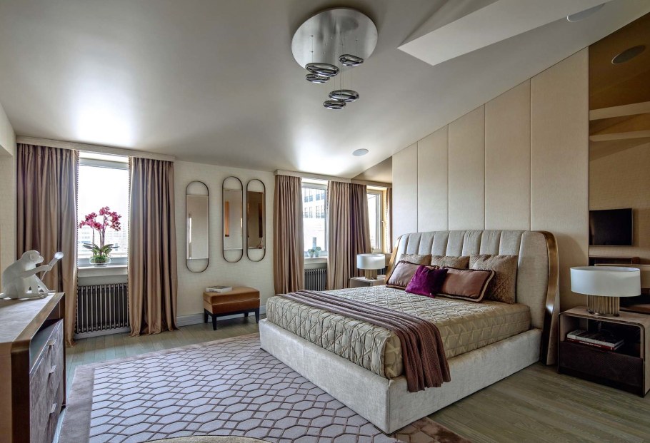 Спальня 25 кв.м с двумя окнами