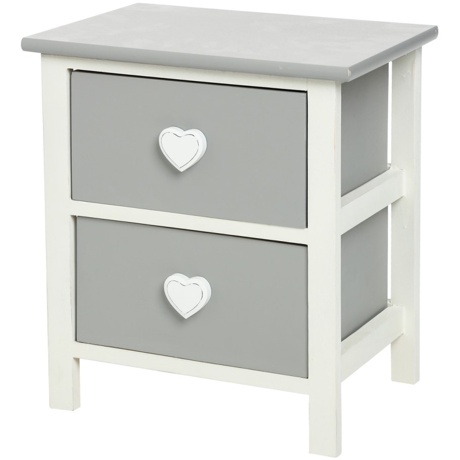 Тумба с 2 ящиками 37х27х41 см цвет серый