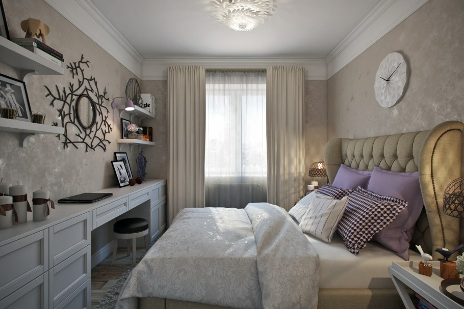 Спальня 12 кв.м в стиле Прованс