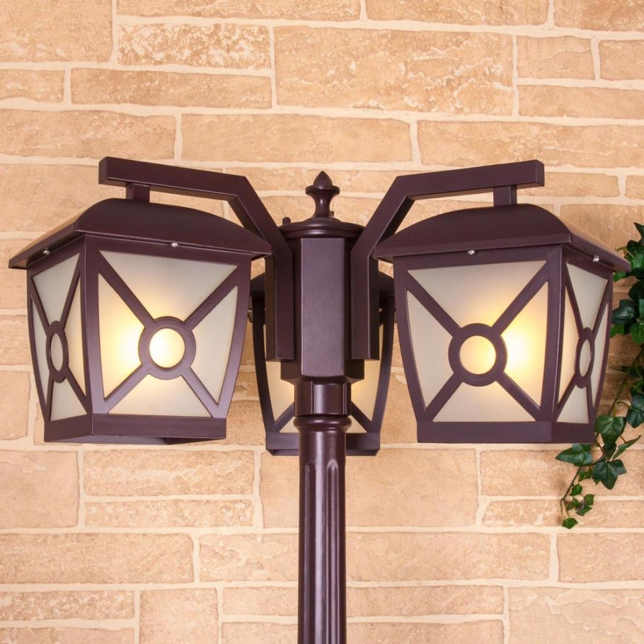 Светильник садово-парковый Columba f/3 коричневый (gl 1022f/3)