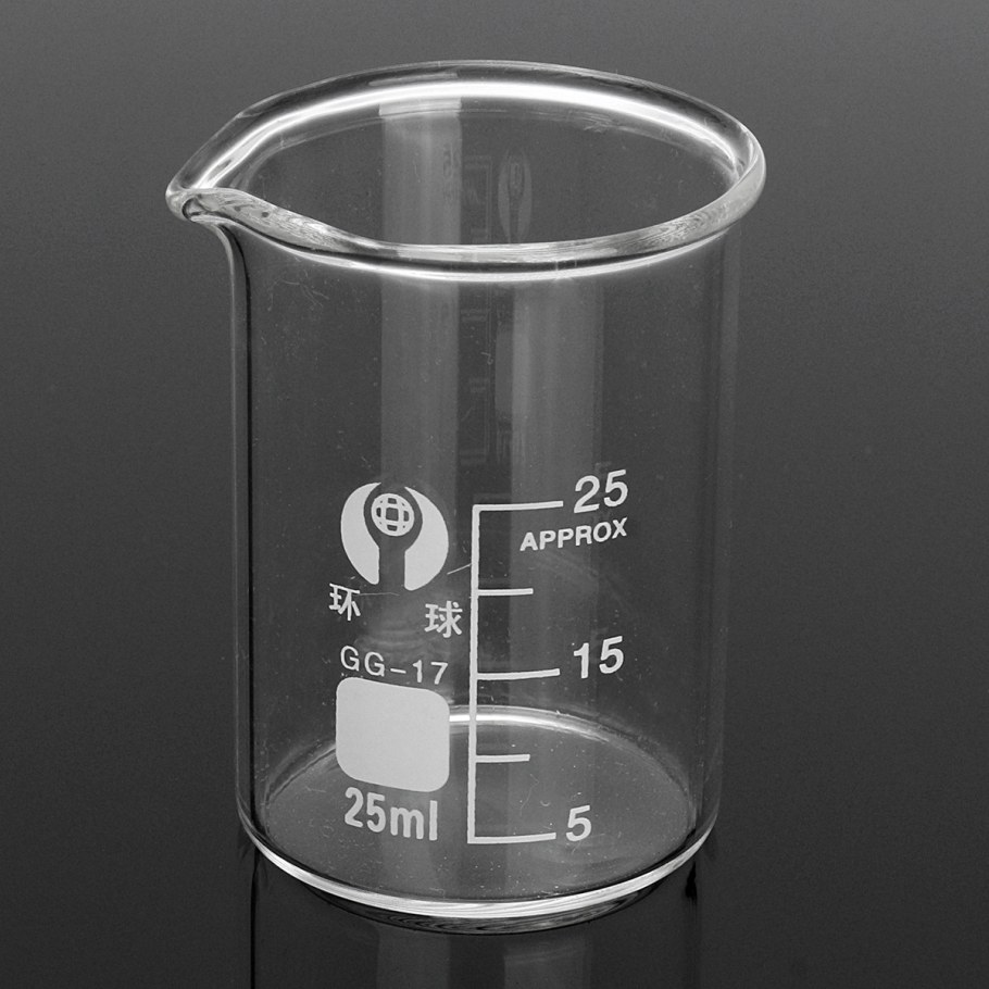 Мензурки для химии 25 мл стекло