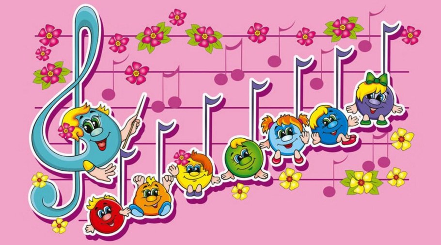 Веселые нотки для детей