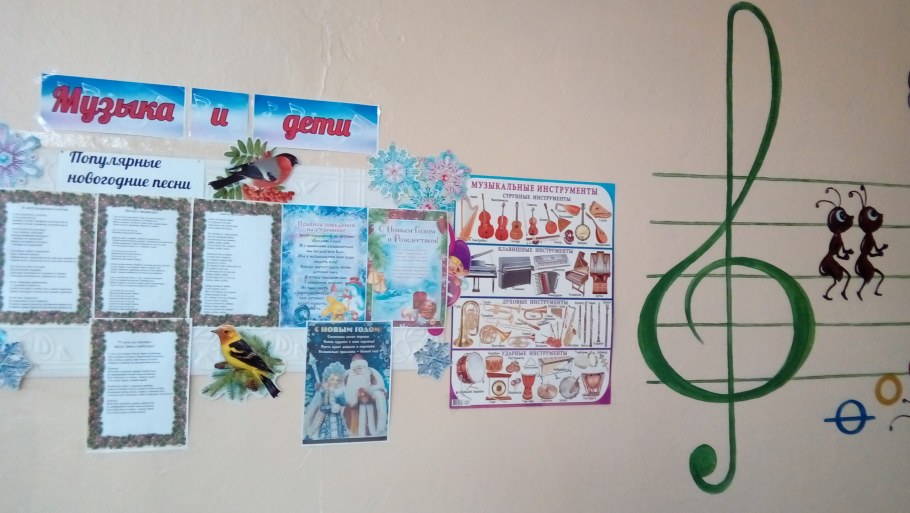 Уголок музыкального воспитания в детском саду