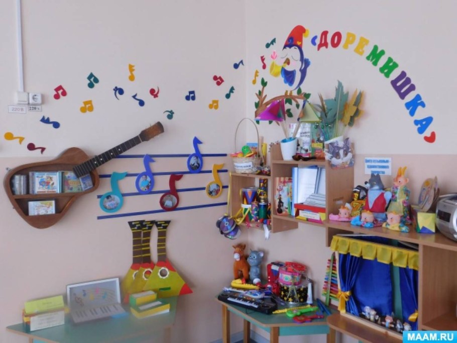 Музыкальный уголок в детском саду