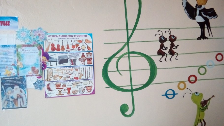 Уголок музыкального воспитания в детском саду