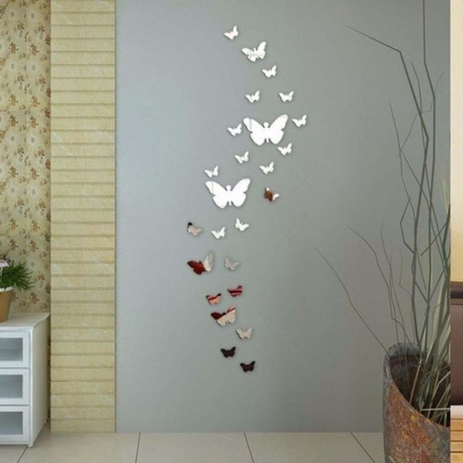 Декоративная зеркальная наклейка на стену