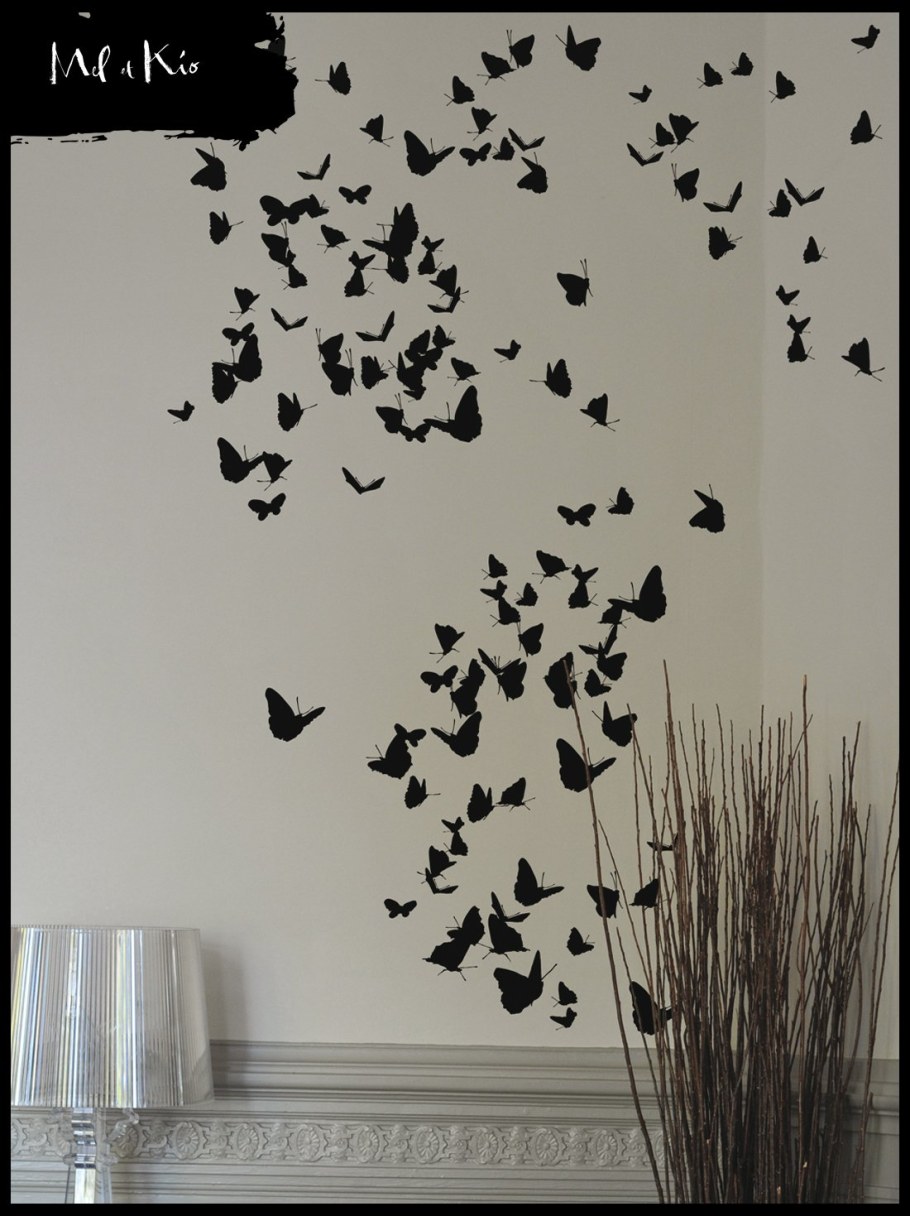 Чёрные декоративные бабочки