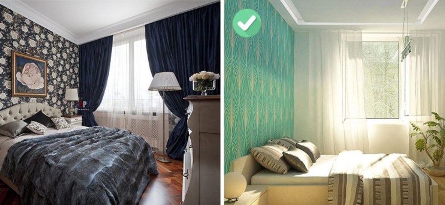 Обои в узкую темную комнату