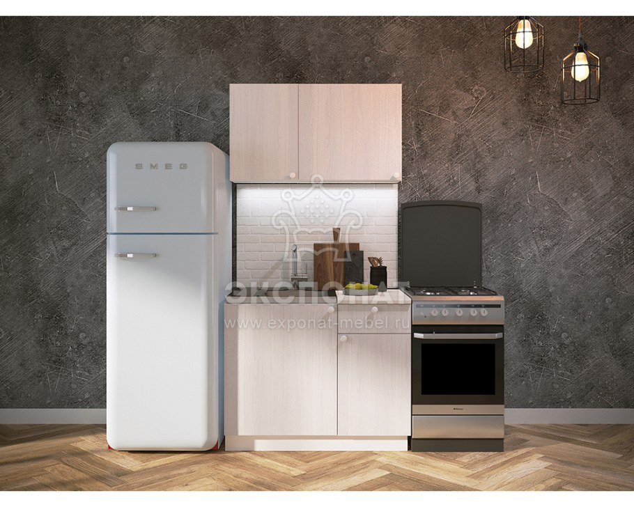 Кухня Ритмо 1.2м МДФ капучино глянец