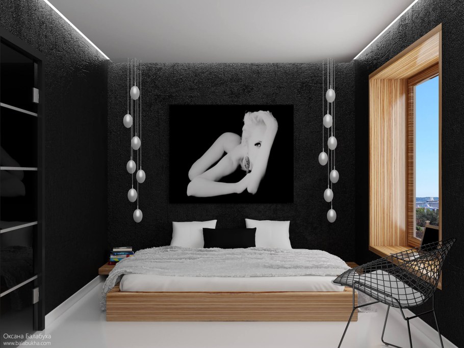 Интимный интерьер спальни