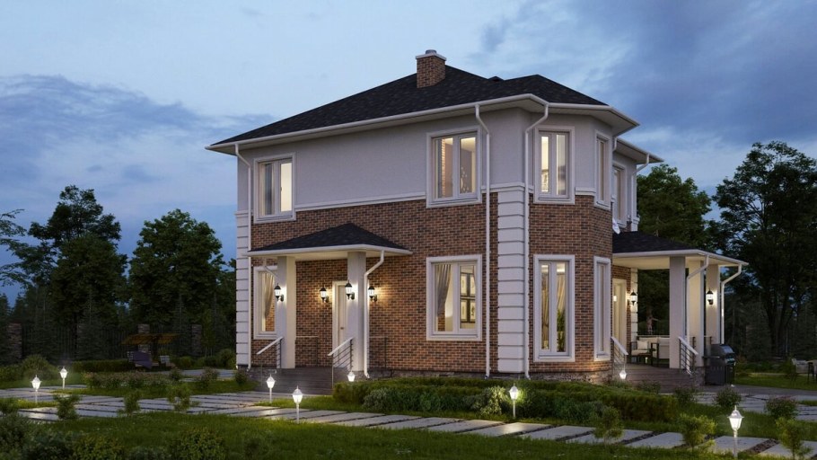 Фасады домов с эркером