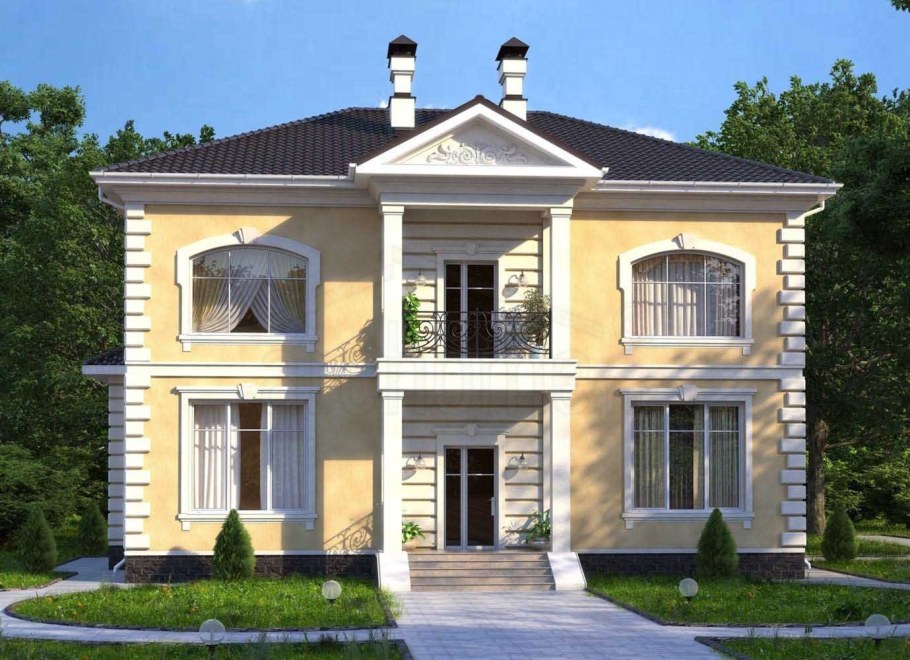 Фасады двухэтажных домов