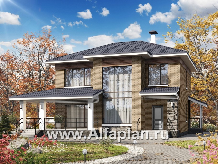 Проект двухэтажного дома Альфаплан