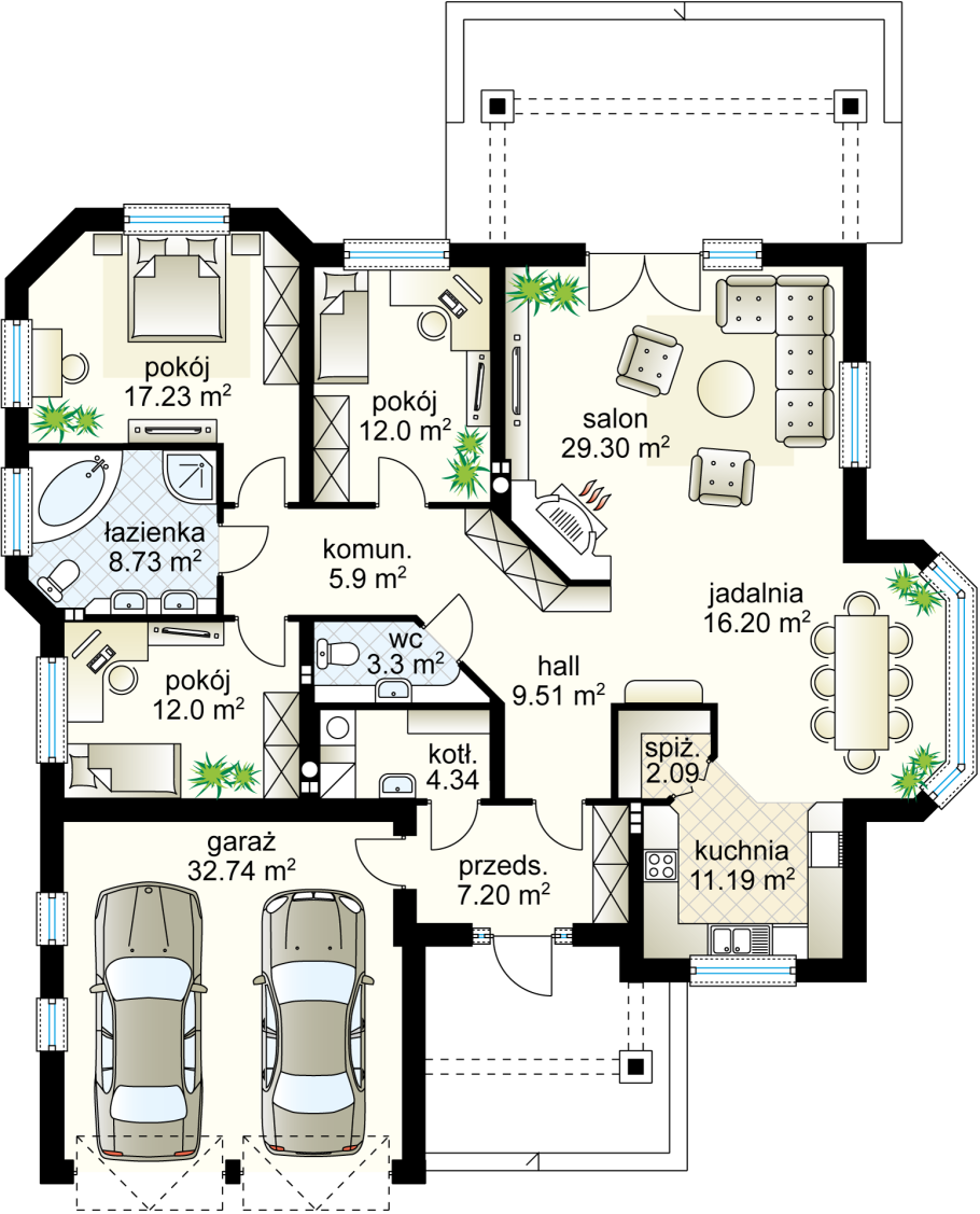 Планировка коттеджа