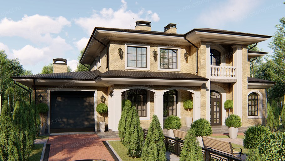Особняк в классическом стиле с гаражом