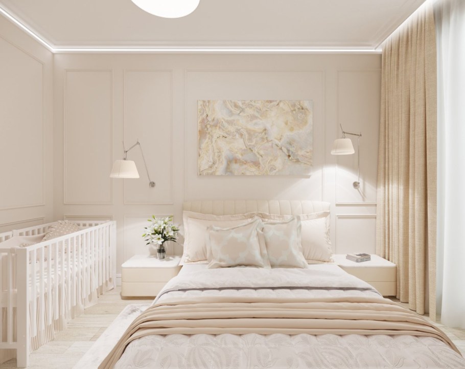 Бело бежевый интерьер