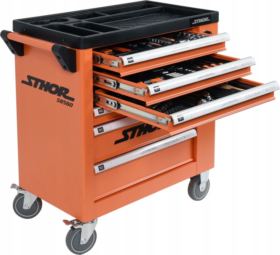 Тележка инструментальная с 6 ящиками 720х465х840h