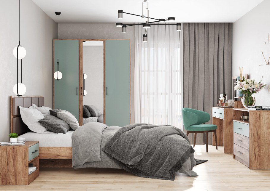 Спальня дуб крафт табачный