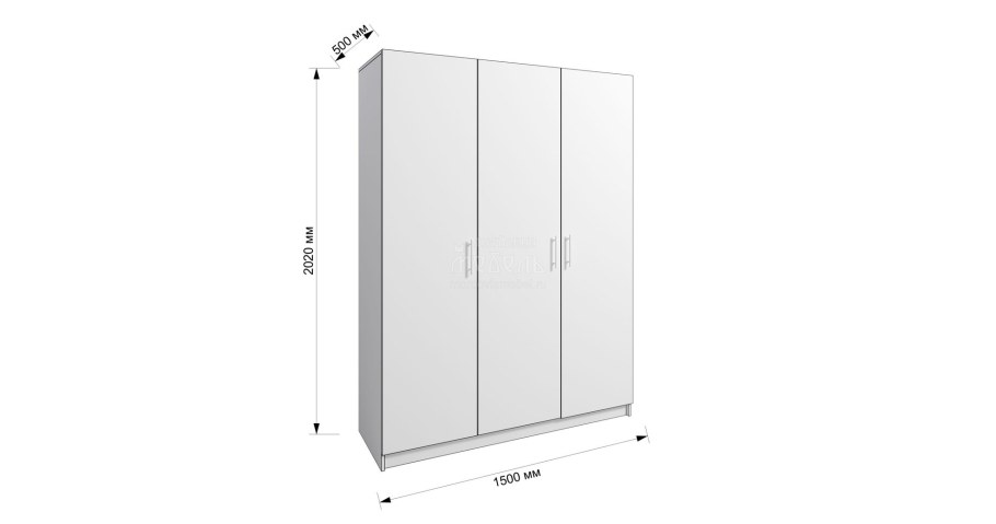 Распашной шкаф графит 1500мм