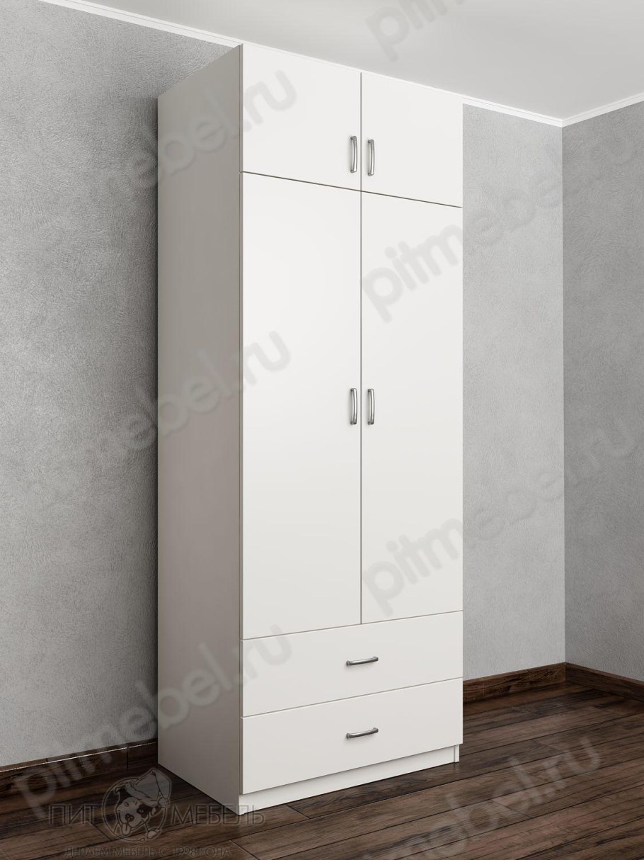 Распашной шкаф Пронто-2-100-220 белый