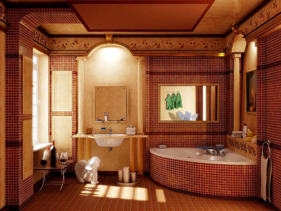 Красивая отделка ванной