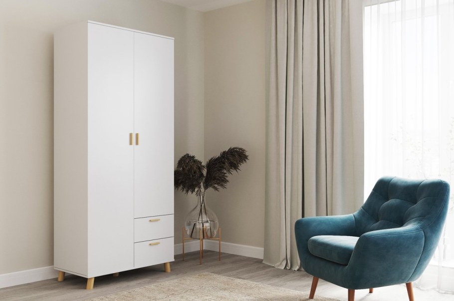 Распашной шкаф Пронто-3-150-220 белый