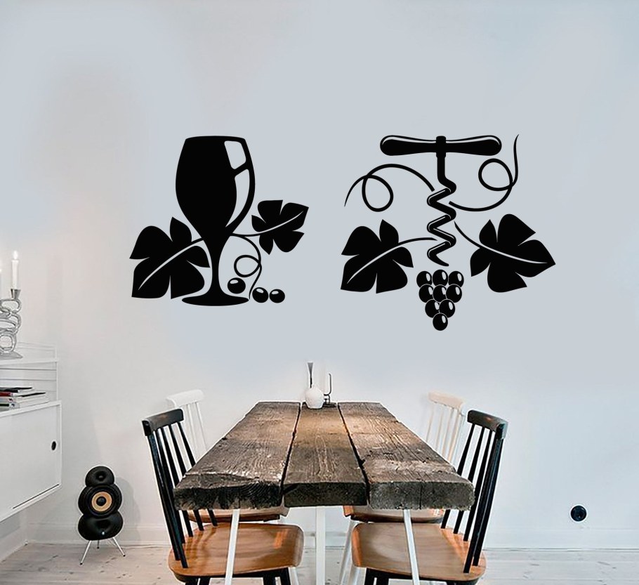 Виниловые наклейки на бокалы