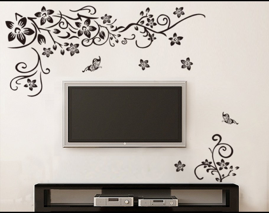 Украсить черную стену