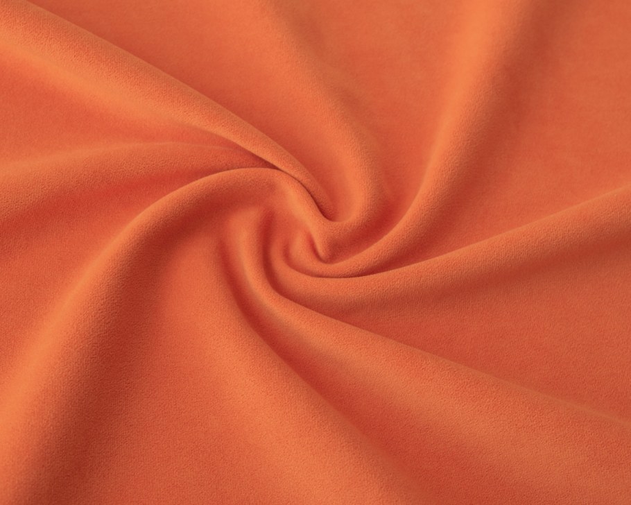 Персиковая ткань велюр