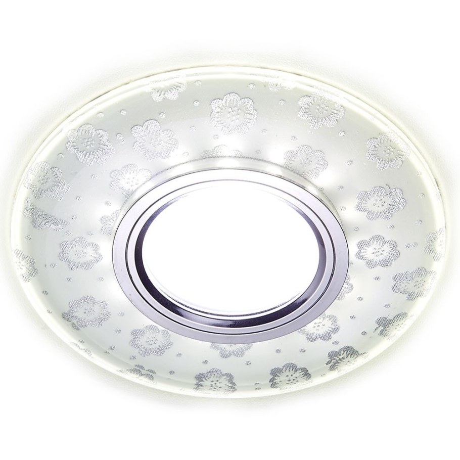 Встраиваемый светильник Ambrella Light g255 PR/WH, хром/перламутровый