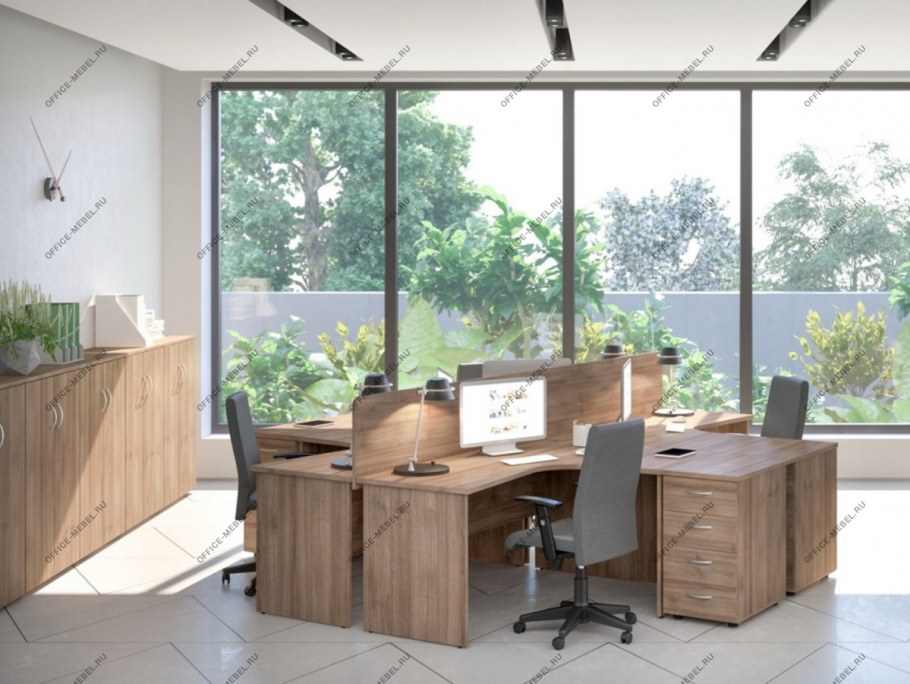 Офисная мебель дуб Шамони темный