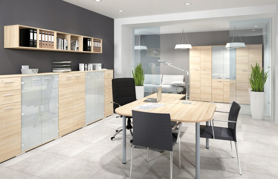 Офисная мебель дуб сонома светлый