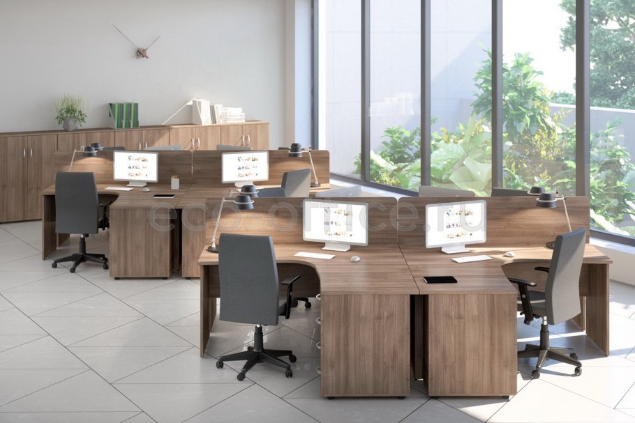 Офисная мебель дуб Шамони для персонала