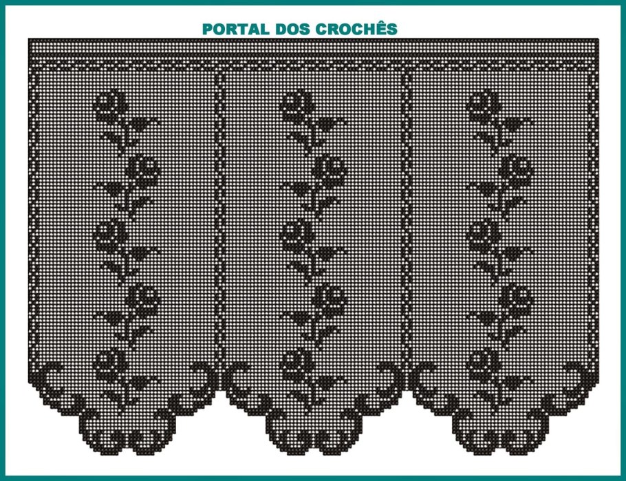 Филейное вязание занавески схемы
