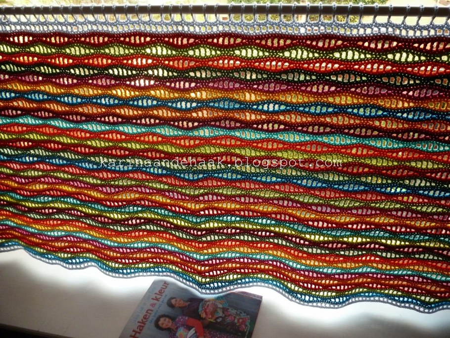 Цветные шторы крючком