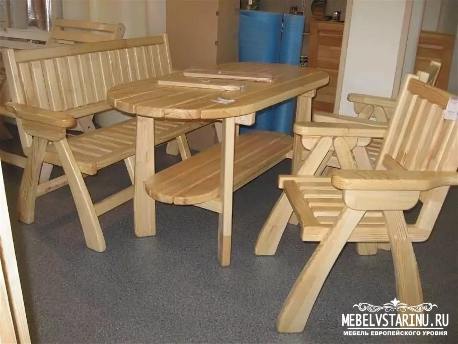 Мебель для бани из дерева