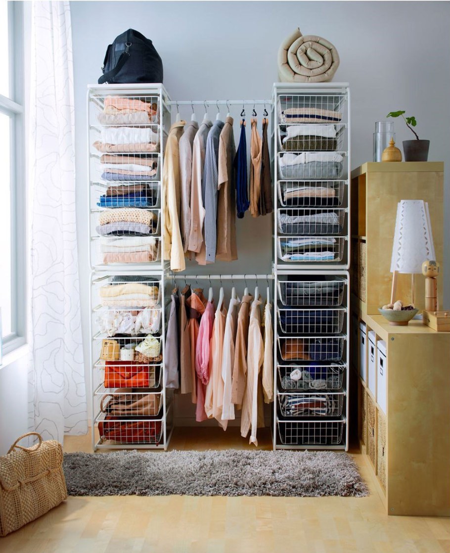 Гардеробная икеа АЛЬГОТ