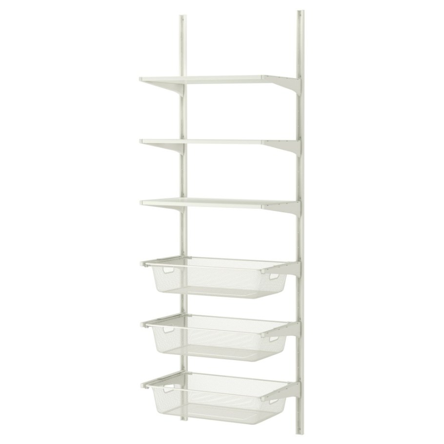 Икеа АЛЬГОТ стеллаж с корзинами