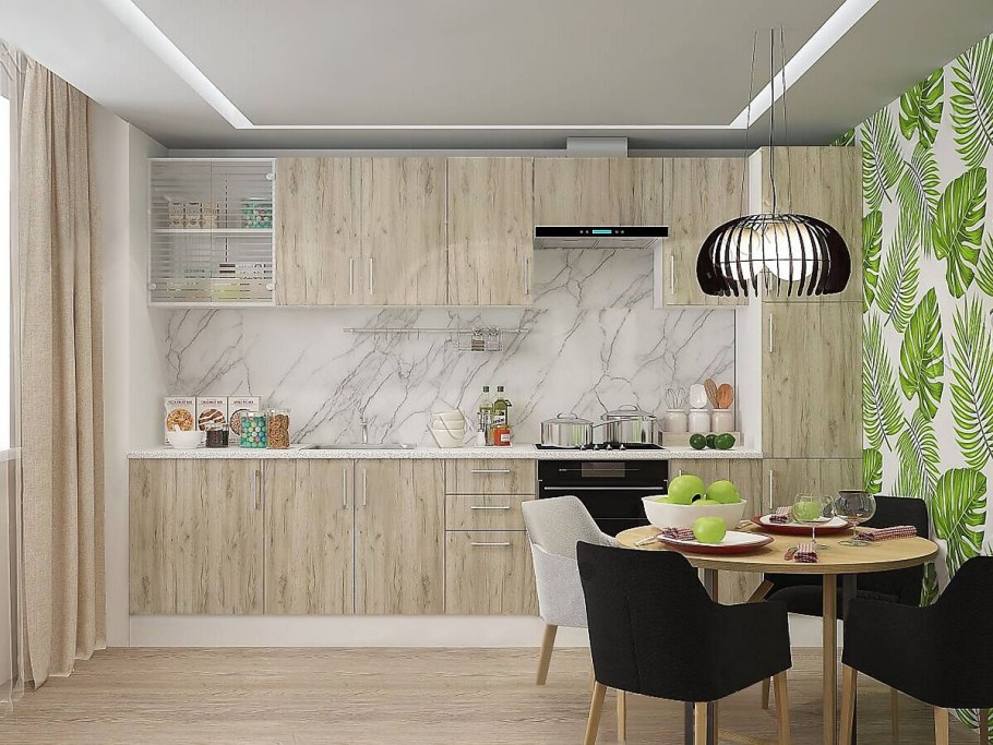 Кухни Горизонт Европа белый крафт