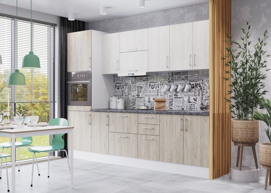 Модульная кухня Европа крафт золотой Горизонт