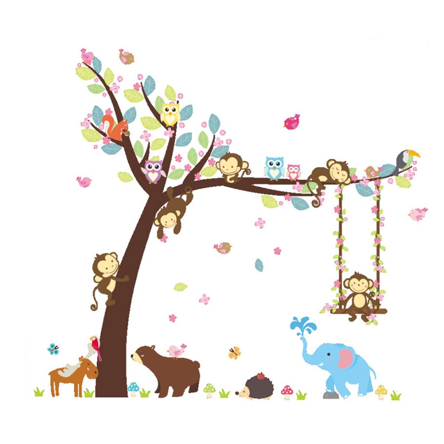 Декоративная наклейка джунгли на стену в детскую